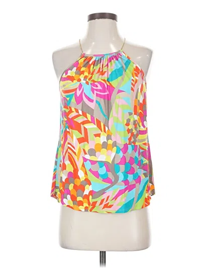 Pre-owned Trina Turk Tank Top Orange Halter Neckline Tops