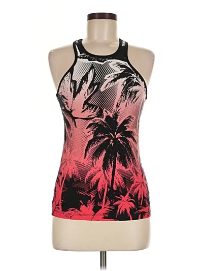 Pre-owned Trina Turk Tank Top Red Halter Neckline Tops