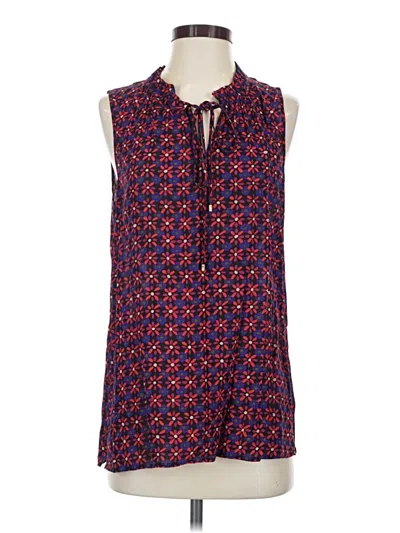 Pre-owned Trina Turk Tank Top Red Tie Neck Tops