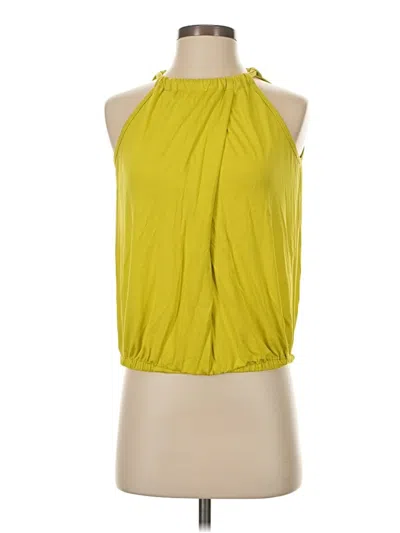 Pre-owned Trina Turk Tank Top Yellow Halter Neckline Tops