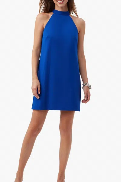 Trina Turk Tapa Halter Mini Dress In Bewitching Blue In Multi