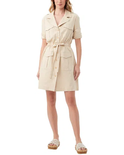 Trina Turk Tasha Linen-blend Dress In Brown
