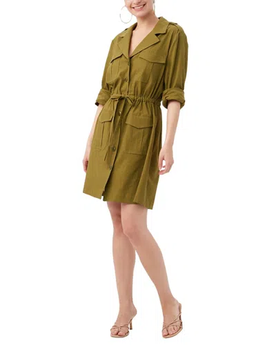 Trina Turk Tasha Linen-blend Dress In Green