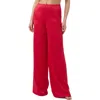 Trina Turk Tavia Wide Leg Satin Pant In Cannes Coral
