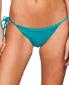 Trina Turk Ripple Rib Tie Side Bikini Bottom In Blue