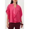 Trina Turk Flutter Sleeve Top In Pink In Radio City