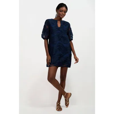 Trina Turk Torchino Organza Mini Dress In Black