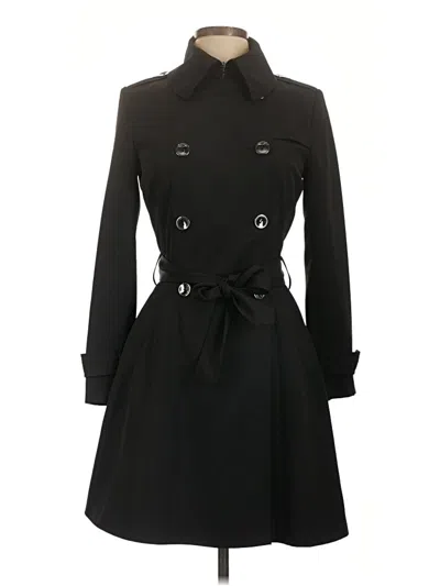 Pre-owned Trina Turk Trenchcoat In Black