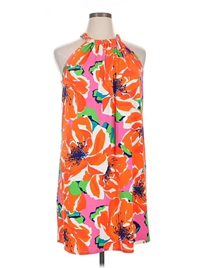 Pre-owned Trina Turk Trina  Sleeveless Blouse In Orange