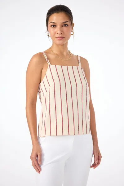 Trina Turk Trouve Sleeveless A-line Top - Solaire Stripe In Multi