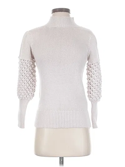 Pre-owned Trina Turk Turtleneck Sweater In Silver