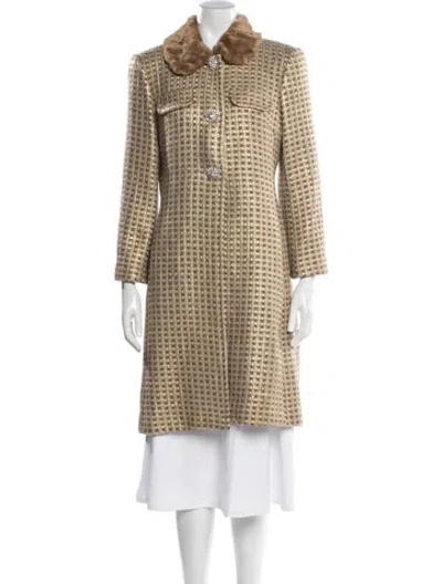 Pre-owned Trina Turk Tweed Pattern Jacket In Multi