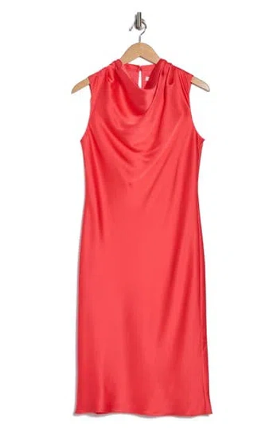 Trina Turk Ulani Cowl Neck Sleeveless Shift Dress In Pink