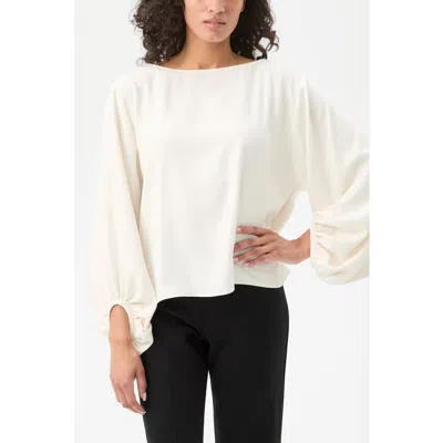Trina Turk Ursa 2 Boat Neck Top In White