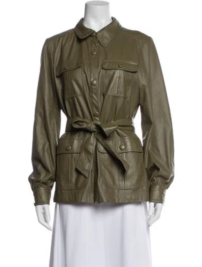 Pre-owned Trina Turk Utility Jacket W/ Tags In Green