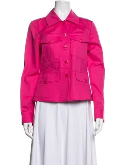 Pre-owned Trina Turk Utility Jacket W/ Tags In Pink