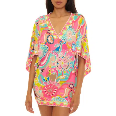 Trina Turk V-neck Cover-up Tunic In Multi