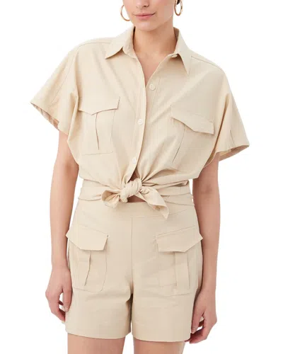 TRINA TURK TRINA TURK VARA LINEN-BLEND TOP