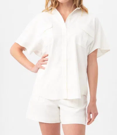 Trina Turk Vara Top In Whitewash In Multi