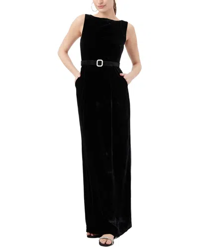 Trina Turk Vedda Silk-blend Maxi Dress In Black