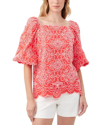 Trina Turk Veil 2 Top In Red