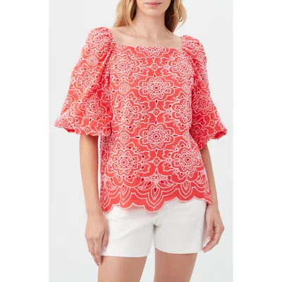 Trina Turk Veil 2 Top In Red