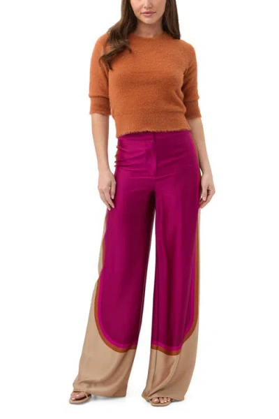 Trina Turk Verity 2 Colorblock Wide Leg Pant In Brown