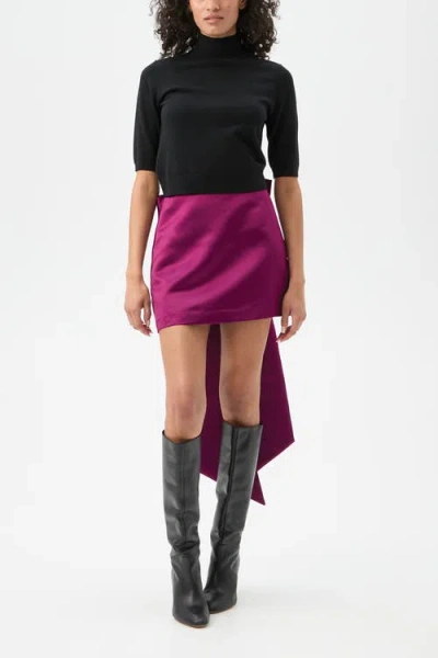 Trina Turk Vinna Bow Skirt In Purple