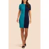 Trina Turk Vivika Colorblock Minidress In Mosaic Blue/indigo