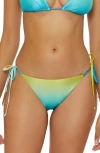 Trina Turk West Palm Side Tie Reversible Bikini Bottoms In Blue Multi