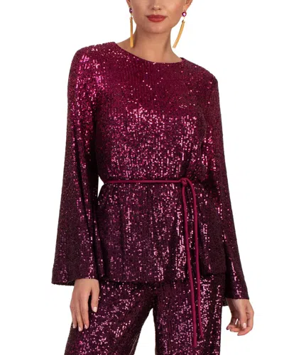 Trina Turk West Top In Festive Fuchsia Plum