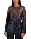 Trina Turk West Cutout Ombre Sequin Top In Moonstone/midnight