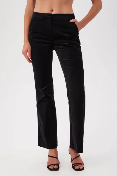 Trina Turk Westport Velveteen Bootcut Pant In Black