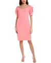 Trina Turk Witty Off The Shoulder Short Sleeve Sheath Dress In Pink
