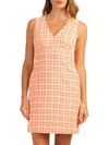Trina Turk Alyssa Patterned Short Dress With Pockets In Orange