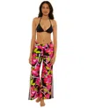 Trina Turk Swoop Mesh Cover-up Pants In Multi