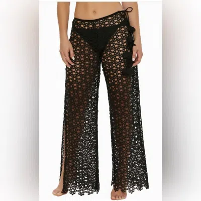 Trina Turk Women's Chateau Lace Up Pant In Black In Blue