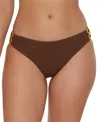 Trina Turk Glimmer Hipster Bikini Bottoms In Totem Brown