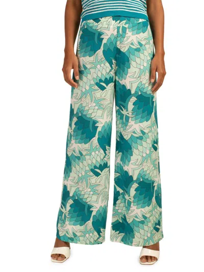 Trina Turk Long Weekend Pant In Tranquil Turquoise