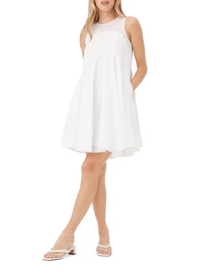 Trina Turk Women's Mauvie Sleeveless Cotton Minidress In White