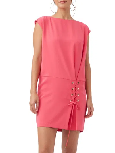 Trina Turk Women's Pacifica Lace-up Minidress In Rum Punch
