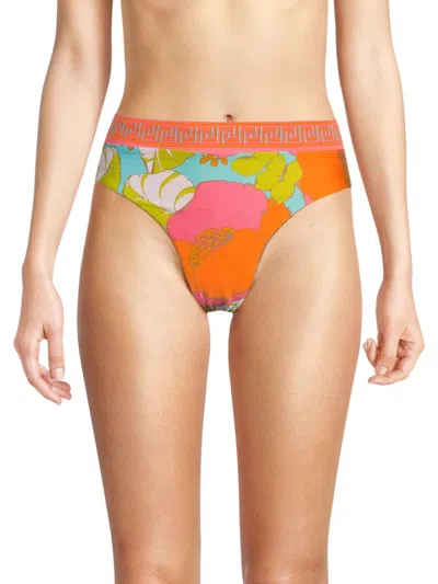 Trina Turk Women's Playa De Flor Bikini Bottom In Orange Multi