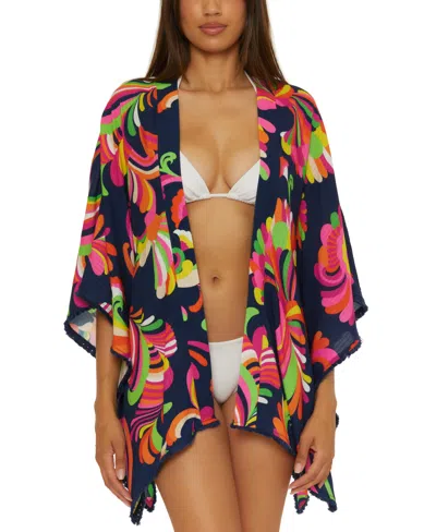 Trina Turk Women's Poolside Swirl Kimono Swim Cover-up In Multi