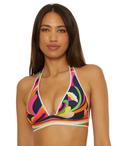 Trina Turk Women's Reversible Halter Bikini Top In Multi