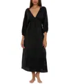 Trina Turk Women's Serene Cotton Gauze Back-cutout Cover-up Dress In Black
