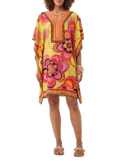 Trina Turk Women's Theodora Silk Tunic Dress In Key Lime Multi