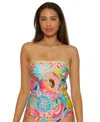 Trina Turk Womens Venus Banded Tankini Top Hipster Bikini Bottoms In Multi
