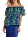 Trina Turk Wisdom Top In Blue Multi
