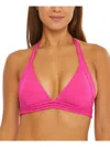 Trina Turk Womens Braided Trim Halter Bikini Swim Top In Multi