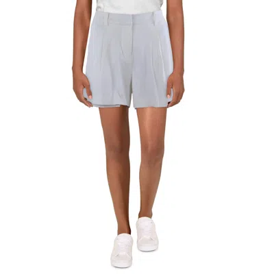 Trina Turk Womens Pleated Viscose High-waist Shorts In White